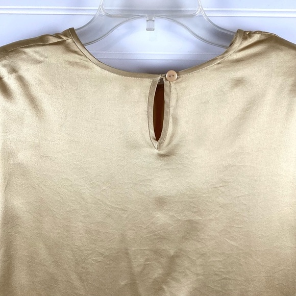 Liz Claiborne good 100% Silk Short Sleeve Top Size Large Size 12 - Picture 5 of 7